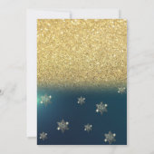 Weihnachtsbälle, Bäume Schneeflocken Unternehmen P Einladung (Rückseite)