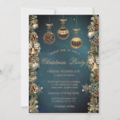 Weihnachtsbälle, Bells, Pinecones Company Einladung (Vorderseite)