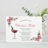 Weihnachtsbälle, Bogen, Cocktail Weihnachten Einladung (Stehend Vorderseite)
