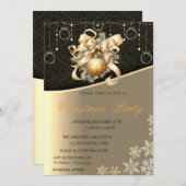 Weihnachtsbälle, Bow Corporate Christmas Party Einladung (Vorne/Hinten)