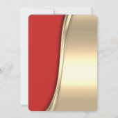 Weihnachtsbälle, Bow, Rot, Gold Corporate Party Einladung (Rückseite)