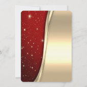 Weihnachtsbälle, Bow, Rot, Gold Corporate Party Einladung (Rückseite)