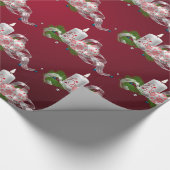Weihnachtsbälle, Candle Red Holiday Geschenkpapier (Ecke)