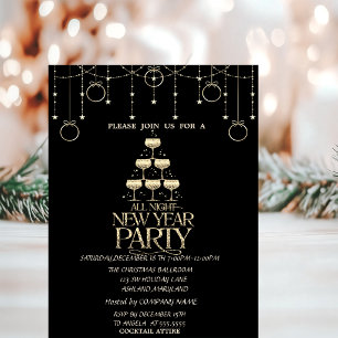 Weihnachtsbälle, Champagne Glass Company Weihnacht Einladung
