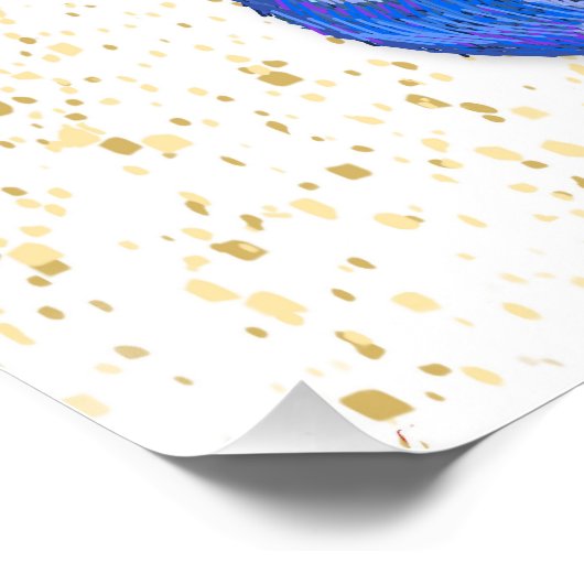 Weihnachtsbälle & Confetti Poster (Ecke)