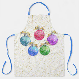 Weihnachtsbälle & Confetti Schürze
