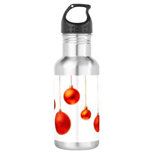 Weihnachtsbälle Edelstahlflasche (Vorderseite)