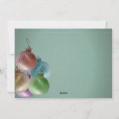Weihnachtsbälle Farbiges Foto Flat Card Feiertagskarte (Rückseite)