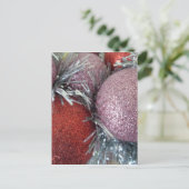 Weihnachtsbälle Feiertagspostkarte (Stehend Vorderseite)