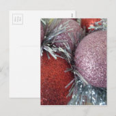 Weihnachtsbälle Feiertagspostkarte (Vorne/Hinten)