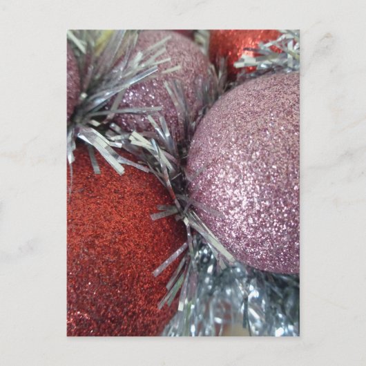 Weihnachtsbälle Feiertagspostkarte (Vorderseite)