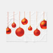 Weihnachtsbälle Fleecedecke (Vorderseite (Horizontal))