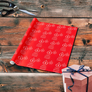 Weihnachtsbälle - frohe Feiertage auf Ungarn Geschenkpapier