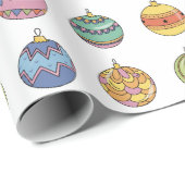 Weihnachtsbälle für den Weihnachtsbaum Geschenkpapier (Rolleneckpunkt)
