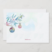 Weihnachtsbälle für Wasserfarben - Einladung (Rückseite)