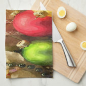 Weihnachtsbälle Geschirrtuch (Viertel Falte)