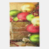 Weihnachtsbälle Geschirrtuch (Vertikal)