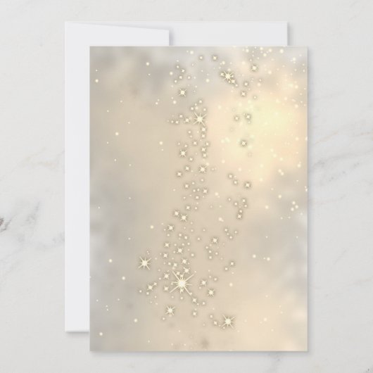 Weihnachtsbälle Gold Weihnachtsfest Party Einladung (Rückseite)