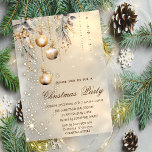 Weihnachtsbälle Gold Weihnachtsfest Party Einladung<br><div class="desc">Eine elegante Urlaubsparty mit einem Weihnachtsbällchen auf goldenem Hintergrund. Diese wunderschönen Weihnachtseinladungen sind ideal für Weihnachts-Dinner-Party Einladungen,  Feiertagsgeschenke-Austausche,  Weihnachts-Spendenaktionen,  Einladungen für den Weihnachtsball und andere Veranstaltungen,  die im Dezember stattfinden. Verwenden Sie einfach die Vorlagenfelder,  um eigene Ereignisinformationen hinzuzufügen.</div>