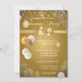 Weihnachtsbälle, Goldbucht, Firmenweihnachtsfest - Einladung (Vorderseite)