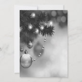 Weihnachtsbälle Grau Weihnachtsfest im Unternehmen Einladung (Rückseite)