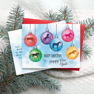 Weihnachtsbälle   Holiday Postcard Feiertagspostkarte