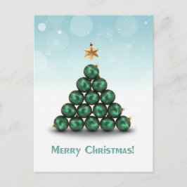Weihnachtsbälle in Bäumen Gestalt Weihnachtsfeiert Feiertagspostkarte