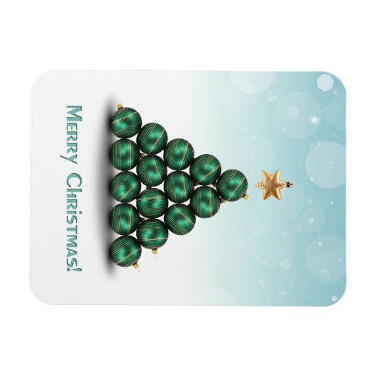 Weihnachtsbälle in Baumform Magnet (Horizontal)