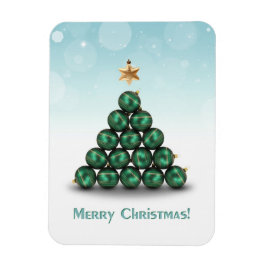 Weihnachtsbälle in Baumform Magnet