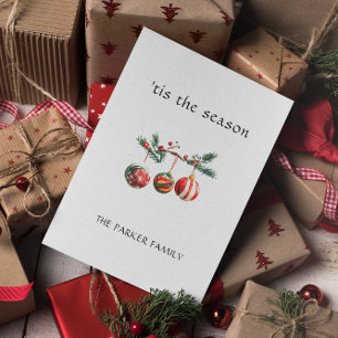Weihnachtsbälle ist die Saison Postkarte