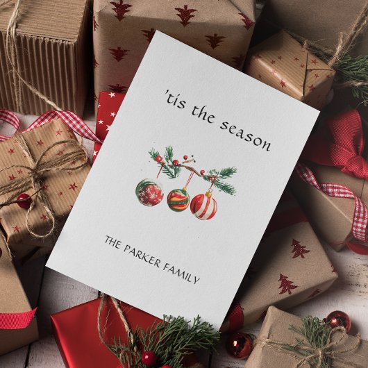 Weihnachtsbälle ist die Saison Postkarte