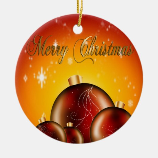 Weihnachtsbälle Keramikornament (Vorne)