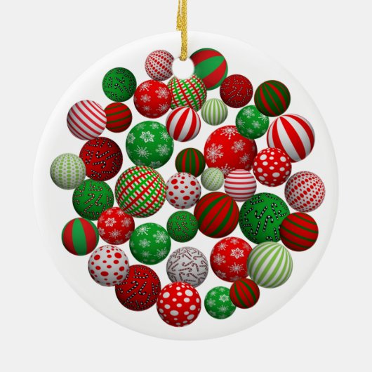 Weihnachtsbälle Keramikornament (Hinten)