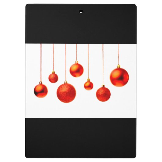 Weihnachtsbälle Klemmbrett (Rückseite)