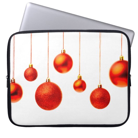 Weihnachtsbälle Laptopschutzhülle (Vorderseite)