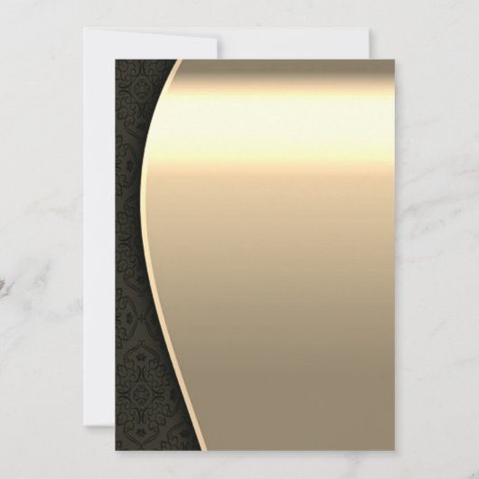 Weihnachtsbälle, Lichter Damaske Gold Weihnachtsge Einladung (Rückseite)