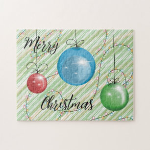 Weihnachtsbälle Lichter Urlaub Dekoration Geschenk Puzzle