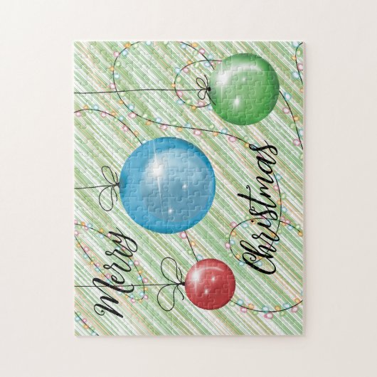 Weihnachtsbälle Lichter Urlaub Dekoration Geschenk Puzzle (Vertikal)