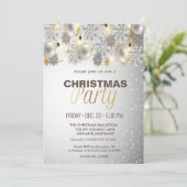 Weihnachtsbälle, Lichter Weihnachtsfest im Unterne Einladung (Stehend Vorderseite)