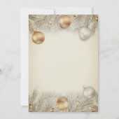 Weihnachtsbälle, Lichtzweige Weihnachtsfirma Einladung (Rückseite)