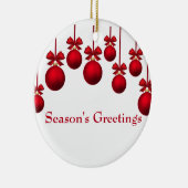 Weihnachtsbälle mit Ribbon Keramik Ornament (Rechts)