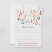 Weihnachtsbälle Ornament Kapsel Notiz Karte (Vorderseite)