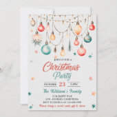 Weihnachtsbälle Ornament Weihnachtsfest Party Einladung (Vorderseite)