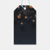 Weihnachtsbälle Pine Tree Branches Black Geschenkanhänger (Rückseite)