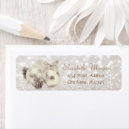 Weihnachtsbälle, Pinecone, Glittery Bokeh (Insitu)