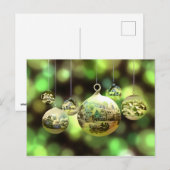 Weihnachtsbälle Postkarte (Vorne/Hinten)