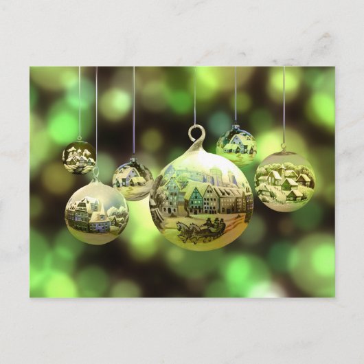 Weihnachtsbälle Postkarte (Vorderseite)
