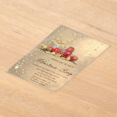 Weihnachtsbälle präsentiert Gold Weihnachten Party Acryleinladungen (Ablage )