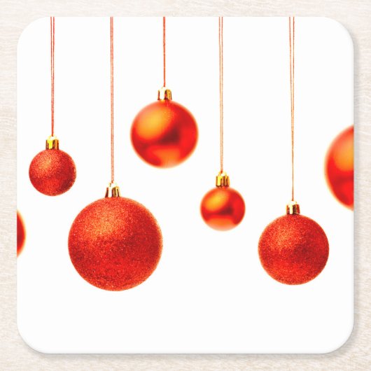 Weihnachtsbälle Rechteckiger Pappuntersetzer (Vorderseite)