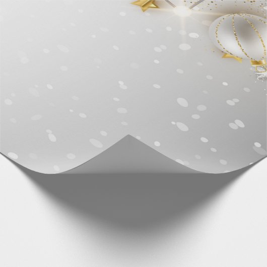 Weihnachtsbälle, Saitenlichter, Schneeflocken, Url Geschenkpapier (Ecke)